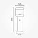lampa pentru gazon aluminiu transparent e27 soclu ip54 senzor pir 1