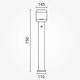 lampa pentru gazon aluminiu transparent e27 soclu ip54 senzor pir 1