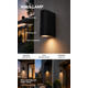 aplica led de fatada aluminiu negru ip54 2 gu10 1