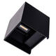 aplica led de fatada epistar 12w ip54 1320lm negru 3000k 4