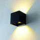 aplica led de fatada epistar 12w ip54 1320lm negru 4000k 2