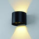 aplica led de fatada epistar 6w ip54 660lm negru 3000k 2