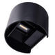 aplica led de fatada epistar 6w ip54 660lm negru 3000k 3