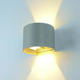 aplica led de fatada epistar 6w ip54 660lm gri 3000k 2