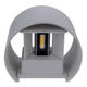 aplica led de fatada epistar 6w ip54 660lm gri 3000k 5