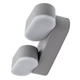 aplica led de fatada epistar 2 6w ip54 1320lm gri 3000k 2
