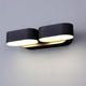 aplica led de fatada epistar 2 6w ip54 1320lm negru 4000k 3