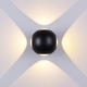 aplica led de fatada cree 4w ip54 440lm negru 3000k 3