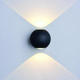 aplica led de fatada cree 6w ip54 660lm negru 3000k 2