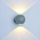 aplica led de fatada cree 6w ip54 660lm gri 3000k 2