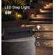 spot led patrat pentru trepte negru 6w 480lm 3000k ac ip65 1