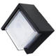 aplica led de fatada patrata negru 12w 3000k 750lm ip65