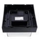 aplica led de fatada patrata negru 12w 3000k 1000lm ip65 2