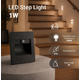 spot led patrat pentru trepte 1w 80lm w 4000k ac ip20 gri senzor 1