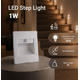 spot led patrat pentru trepte 1w 80lm w 4000k ac ip20 alba senzor 1