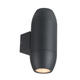 aplica de perete aluminiu corp negru ip54 2 gu10 soclu ac