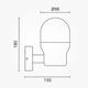 aplica de perete aluminiu corp negru ip44 1 e27 soclu ac 1