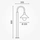 lampa de gradina aluminiu corp negru ip44 1 e27 soclu ac 1