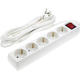prelungitor cu 5 prize intrerupator 3g15mm 3m 16a 230v max3500w ip20 alb