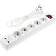 prelungitor cu 5 prize intrerupator 2 usb uri 21a total h05vv f3g15mm 15m 16a 250v max3500w alb