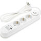 prelungitor cu 3 prize intrerupator usb a 1a usb c pd18w h05vv f3g15mm 15m 16a 250v max3500w alb