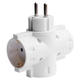 adaptor cu 3 prize 16a 230v max3500w ip20 alb