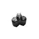 adaptor cu 2 prize ip44 2 16a 16a 230v max3500w negru