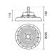 lampa industriala led 100w 5700k 15000lm ip65 90 cablu 30cm lumileds 2