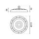 lampa led circulara 50w iluminat industrial 5000lm 4000k 120 ip65 cablu 30cm 2