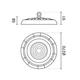 lampa led circulara 100w iluminat industrial 10000lm 6000k 120 ip65 cablu 30cm 2