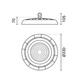 lampa led circulara 150w iluminat industrial 15000lm 6000k 120 ip65 cablu 30cm 2