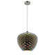 pendul din sticla 3d crom patrat d200xh165mm