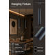 pendul tubular aluminiu gu10 negru 55x30cm 1