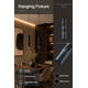 pendul tubular aluminiu gu10 negru 55x30cm 1