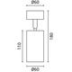 lampa de tavan soclu gu10 aluminiu negru 6x108cm 1