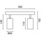 lampa de tavan soclu 2 x gu10 aluminiu negru 30x6x18cm 1
