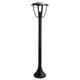lampadar de gradina 90cm negru din aluminiu pentru 1 bec e27 1