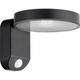lampa solara de perete 1805w 400lm 3000k 37v 2000mah li ion ip44 gri inchis