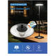 lampa led solara pentru gradina parc 1800lm cct negru 25m stalp rezervor de apa ip65 telecomanda 10