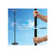 lampa led solara pentru gradina parc 1800lm cct negru 25m stalp rezervor de apa ip65 telecomanda 14