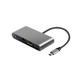 hub 4 in 1 type c 1x hdmi 4k30hz 1x usb 30 1x lan 1x pd aluminiu