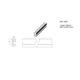 sina de aluminiu argintiu 2745mm 12m 1